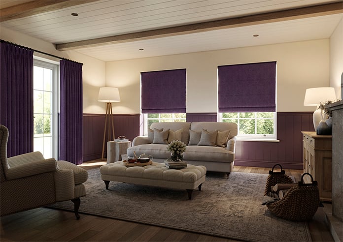 Wexley, Midnight Plum - Twist&Fit Roman Blind - Image 7